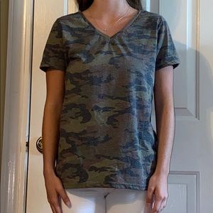 3/$10 Camo V-neck tee